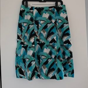 Paint pattern midi skirt